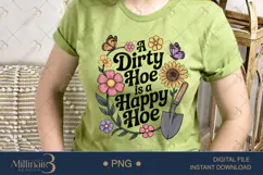 A Dirty Hoe Is a Happy Hoe PNG | Funny Garden Clipart Product Image 2