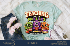 Teaching Little Monsters PNG Teacher Survival Mode Design, C Product Image 2