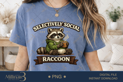 Selectively Social Raccoon PNG, Funny Introvert Raccoon Subl Product Image 2