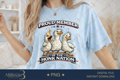 Proud Member of the Honk Nation PNG, Funny Patriotic Goose S Product Image 2