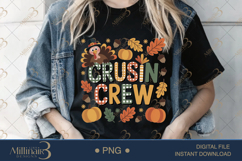 Cousin Crew Turkey Thanksgiving PNG| Cute Fall Family Shirt Product Image 2