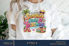 Sunshine State Of Teaching PNG Funny Teacher Summer Clipart Product Image 2
