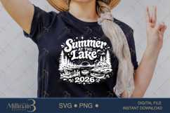 Summer at the Lake 2026 SVG PNG, Funny Lake Vacation Shirt D Product Image 2