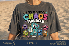 Back to School Professional Chaos Manager PNG, Funny Teacher Product Image 2