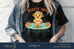 Meet Me At The Beach PNG Cute Duck Summer Clipart | Tropical Product Image 2