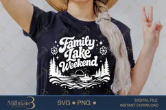 Family Lake Weekend 2026 SVG PNG, Matching Vacation Shirt Product Image 2