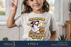 Honk for Halloween Treats PNG, Cute Ghost Goose PNG, Hallowe Product Image 2