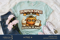 Pumpkin Spice And Lesson Plans PNG, Cute Fall Teacher Design Product Image 2