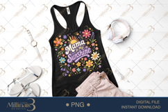 Mama Is My Sunshine PNG, Watercolor Floral Kids Design, Cute Product Image 2