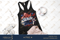 Red White and Blessed PNG, Patriotic Christian Sublimation D Product Image 2