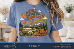 Our Favorite Address Is Anywhere PNG, Retro Camping Sublimat Product Image 2