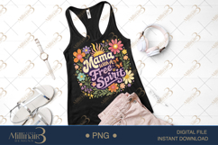 Mama With A Free Spirit PNG, Retro Floral Mom Design, Boho B Product Image 2