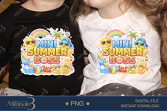 Mini Summer Boss PNG, Cute Kawaii Kids Summer Clipart with Product Image 2