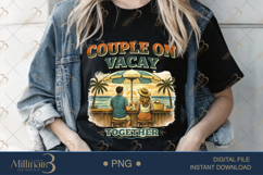 Couple On Vacay PNG Beach Bar Sunset Design, Romantic Summer Product Image 2