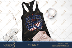 Raised on Freedom PNG, Patriotic Eagle Sublimation Design Product Image 2