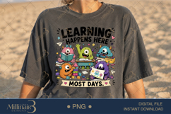 Learning Happens Here Most Days PNG, Funny Teacher Monster Product Image 2