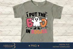 I Put The Boo in Boojee PNG |Cute Halloween Ghost Design Product Image 2