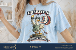 Liberty Chaos Goose PNG, Funny Patriotic Statue of Liberty G Product Image 2