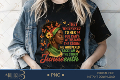 Juneteenth I Am The Storm PNG Powerful Clipart for Shirts, Product Image 2