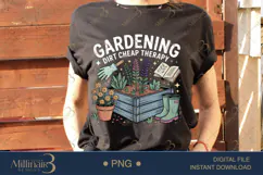 Gardening Dirt Cheap Therapy PNG | Funny Plant Lover Clipart Product Image 2
