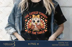 Cutest Turkey at the Table PNG Adorable Thanksgiving Baby Product Image 2