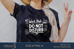 Work Mode Do Not Disturb SVG PNG, Funny Office Quote Digital Product Image 2