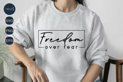 Freedom Over Fear Svg|Positive quote| Motivational Svg Product Image 2