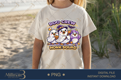 Boo Crew Honk Squad PNG, Cute Halloween Goose Friends PNG, D Product Image 2