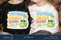Future Beach Boss PNG Cute Kids Summer Shirt Design, Turtle Product Image 2