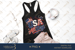 USA All Day PNG, Patriotic Fourth of July Sublimation Design Product Image 2