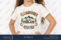 Campfire Cutie PNG, Cute Retro Camping Design with Camper Product Image 2