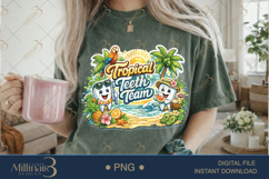 Tropical Teeth Team PNG, Summer Dental Team Sublimation Desi Product Image 2