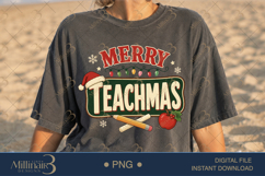 Merry Teachmas PNG, Funny Teacher Christmas PNG, Festive Cla Product Image 2