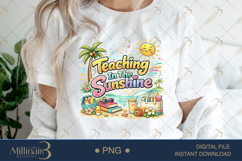 Teaching In The Sunshine PNG Funny Teacher Summer Clipart | Product Image 2