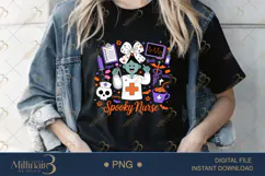 Spooky Nurse Halloween PNG |Funny Nurse Sublimation Product Image 2