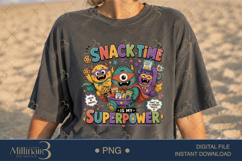 Snack Time Is My Superpower PNG, Funny Teacher Design with C Product Image 2