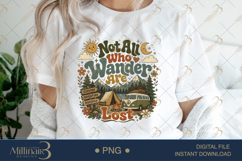 Not All Who Wander Are Lost PNG, Retro Camping Sublimation D Product Image 2