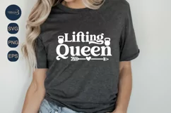 Lifting Queen SVG PNG Sublimation|Workout Gym Fitne Product Image 2
