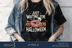 Just Waiting for Halloween Skeleton Halloween PNG Product Image 2