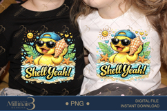 hell Yeah PNG Funny Beach Quote Design, Cute Duck Summer Shi Product Image 2