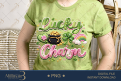 Lucky Charm PNG, St Patricks Day Shamrock Clipart With Pot O Product Image 2