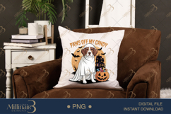 Paws Off My Candy PNG |Ghost Dog, Pumpkin Pu Product Image 2