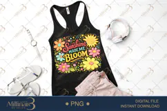 Sunshine Made Me Bloom PNG Watercolor Floral Design, Retro B Product Image 2