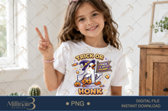 Trick or Honk PNG, Cute Halloween Goose PNG, Ghost Goose Dig Product Image 2