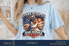 Stars Stripes and Honks PNG, Funny Patriotic Goose Sublimati Product Image 2