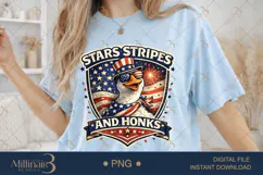 Stars Stripes and Honks PNG, Funny Patriotic Goose Sublimati Product Image 2