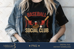 Baseball Grandma Social Club PNG | Coquette Bow Sports Png Product Image 2