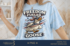 Freedom Fueled Goose PNG, Funny Patriotic Goose Sublimation Product Image 2