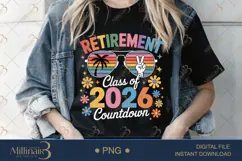 Funny Retirement Class of 2026 PNG |Retirement Party Clipa Product Image 2