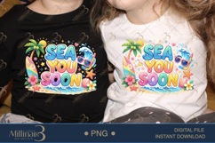 Sea You Soon PNG Summer Beach Design, Tropical Shirt Graphic Product Image 2